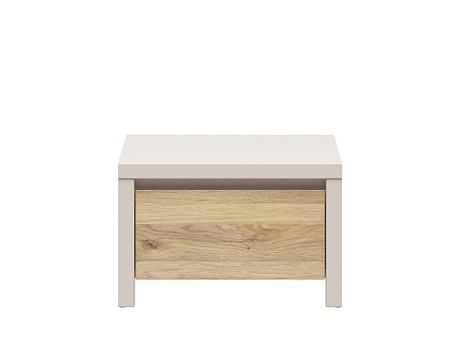 Noční stolek Kaspian KOM1S, kašmír/dub mauvella