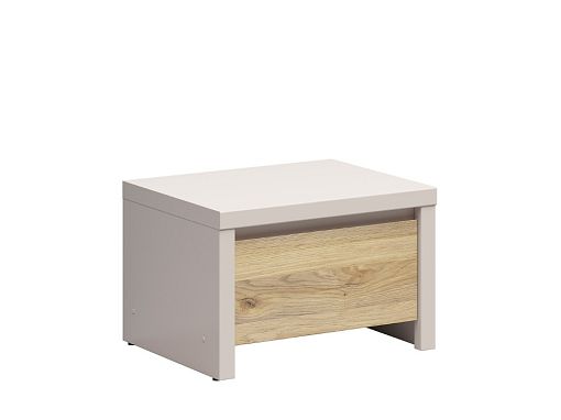 Noční stolek Kaspian KOM1S, kašmír/dub mauvella