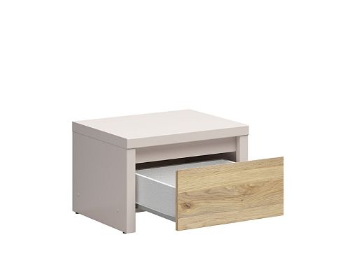 Noční stolek Kaspian KOM1S, kašmír/dub mauvella