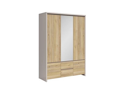 Šatní skříň Kaspian SZF5D2S, kašmír/dub mauvella