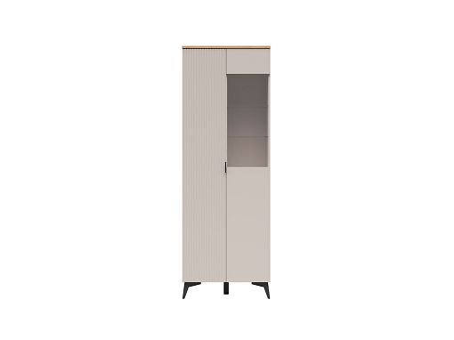 Vitrína Velton REG1D1W-A, kašmír/dub artisan/béžová písková