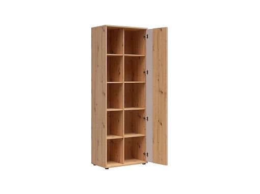 Skříň s regálem Brevas REG1D, dub artisan/kašmír