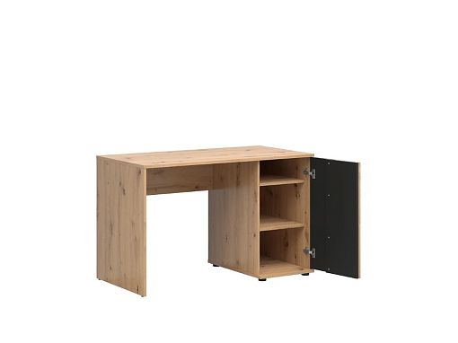 Psací stůl Vabres BIU1D, dub artisan/černá