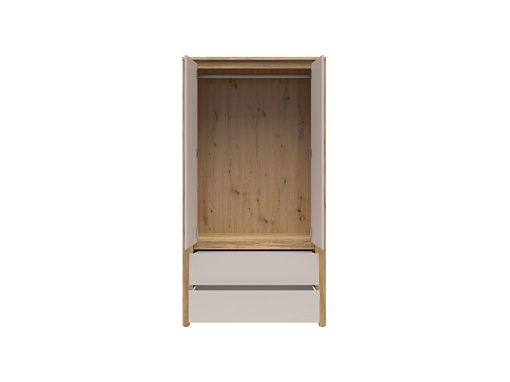 Šatní skříň Sawira SZF2D2S, dub mauvella/kašmír
