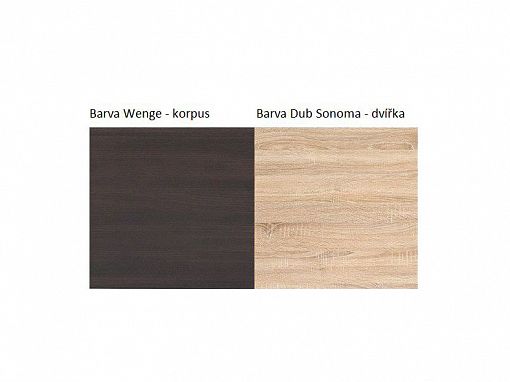 Junona Line  horní skříňka 80 cm, Wenge/Dub Sonoma