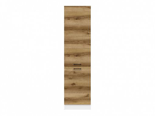 JUNONA potravinová skříň 50 cm, pravá, bílá/dub delano světlý
