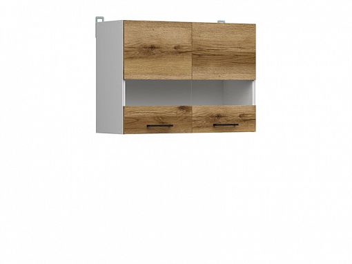 Junona Line horní skříňka 80 cm, bílá/dub delano světlý