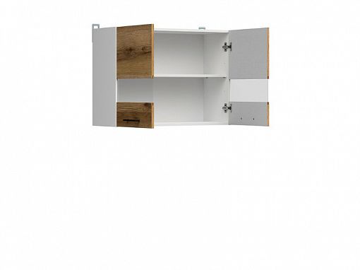 Junona Line horní skříňka 80 cm, bílá/dub delano světlý