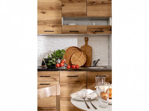 Junona Line horní skříňka 80 cm, bílá/dub delano světlý