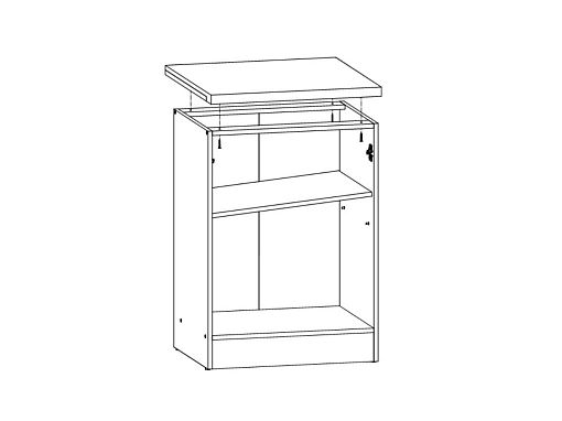 Junona pracovní deska pro skříňku na troubu, 60 cm, dub sonoma