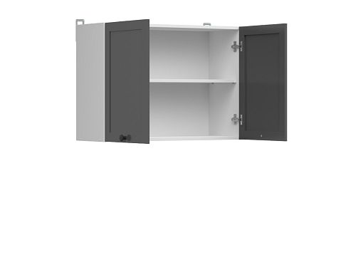 Junona Ramka horní skříňka 80 cm, bílá/grafit