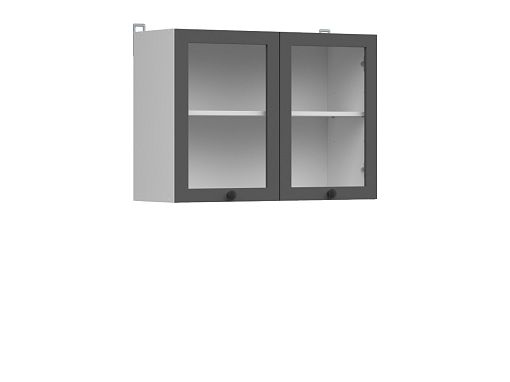 Junona Ramka horní skříňka 80cm, bílá/grafit