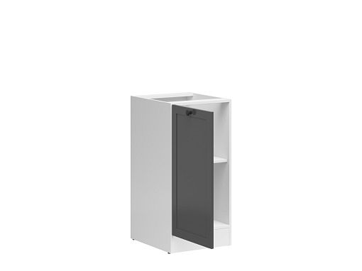 JUNONA RAMKA skříňka 40 cm, levá, bílá/grafit