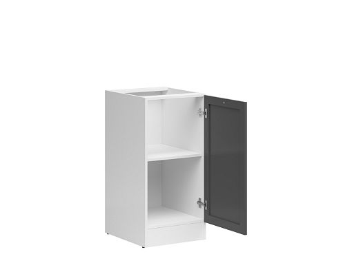 JUNONA RAMKA skříňka 40 cm, pravá, bílá/grafit