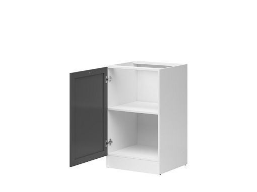 JUNONA RAMKA skříňka 50 cm, levá, bílá/grafit