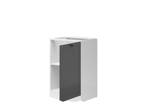 JUNONA RAMKA skříňka 50 cm, pravá, bílá/grafit