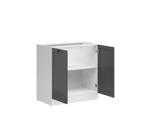 JUNONA RAMKA skříňka 80 cm, bílá/grafit
