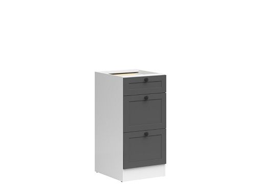 JUNONA RAMKA skříňka 40 cm, bílá/grafit
