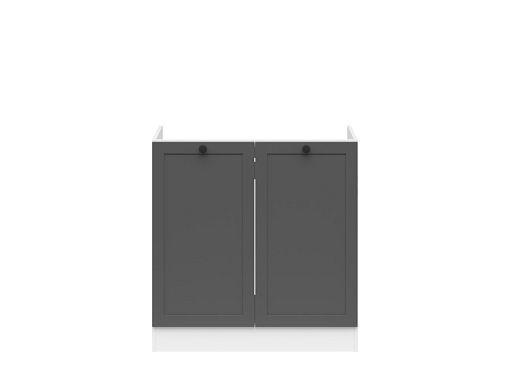 JUNONA RAMKA dřezová skříňka 80 cm, bílá/grafit
