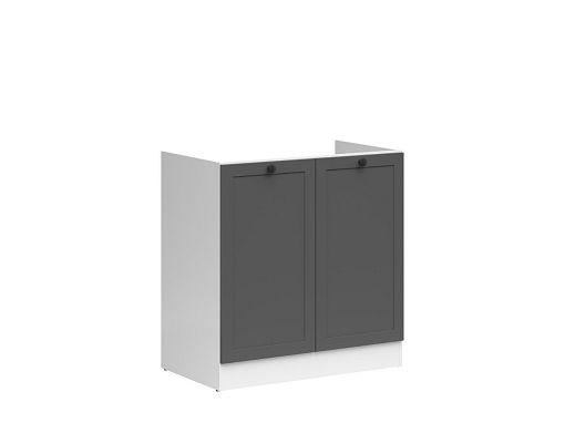 JUNONA RAMKA dřezová skříňka 80 cm, bílá/grafit