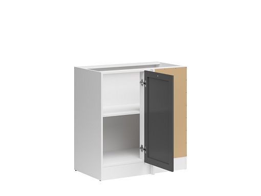 JUNONA RAMKA rohová skříňka 100 cm, pravá, bílá/grafit