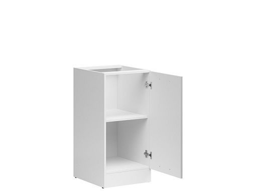 JUNONA TAFLA skříňka 40 cm, pravá, bílá/světle šedý lesk