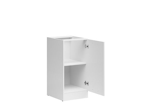 JUNONA TAFLA skříňka 40 cm, pravá, bílá/bílá křída lesk