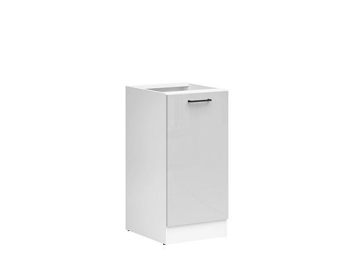 JUNONA TAFLA skříňka 50 cm, levá, bílá/světle šedý lesk