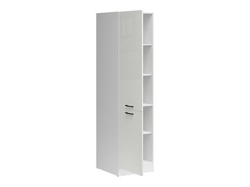 JUNONA TAFLA potravinová skříňka 50 cm, levá, bílá/bílá křída lesk