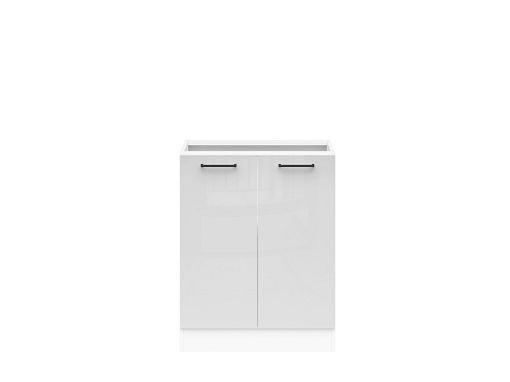 JUNONA TAFLA skříňka 60 cm, bílá/světle šedý lesk