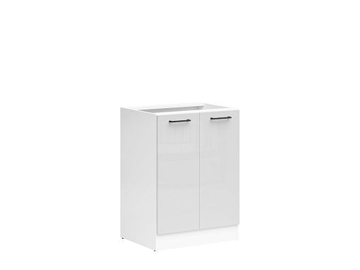 JUNONA TAFLA skříňka 60 cm, bílá/světle šedý lesk