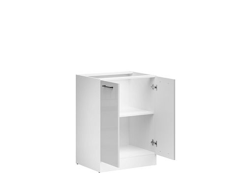 JUNONA TAFLA skříňka 60 cm, bílá/světle šedý lesk