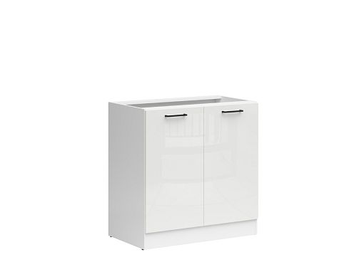 JUNONA TAFLA skříňka 80 cm, bílá/bílá křída lesk