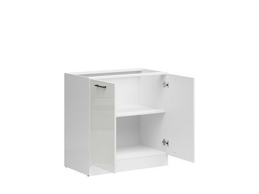JUNONA TAFLA skříňka 80 cm, bílá/bílá křída lesk