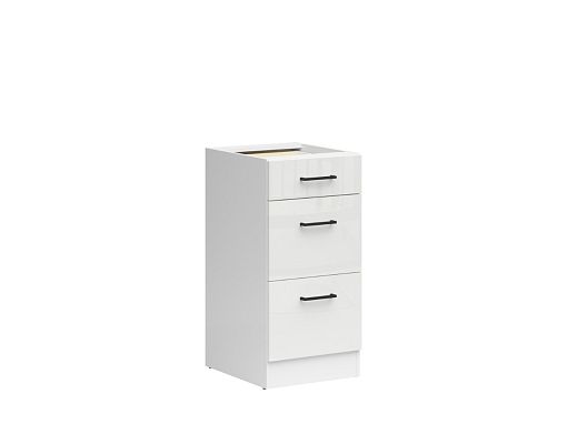 JUNONA TAFLA skříňka 40 cm, bílá/bílá křída lesk