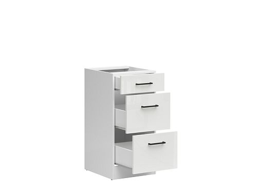 JUNONA TAFLA skříňka 40 cm, bílá/bílá křída lesk