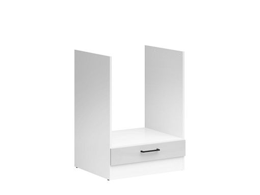 JUNONA TAFLA skříňka pro vestavnou troubu 60 cm, bílá/světle šedý lesk