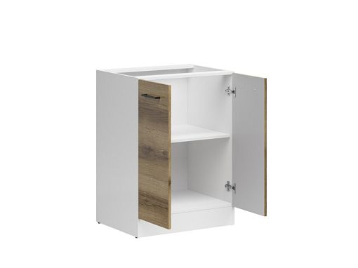 JUNONA skříňka 60 cm, bílá/dub delano světlý