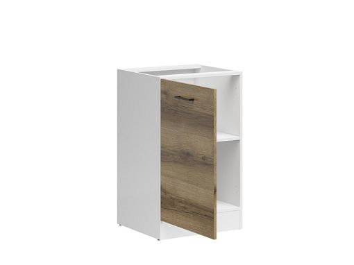 JUNONA skříňka 50 cm, levá, bílá/dub delano světlý