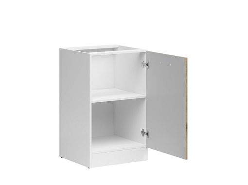 JUNONA skříňka 50 cm, pravá, bílá/dub delano světlý