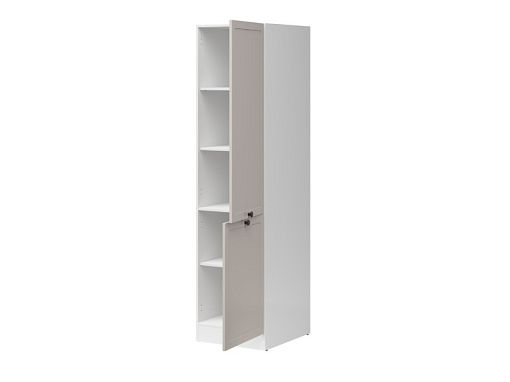 JUNONA potravinová skříň 50 cm, pravá, bílá/kašmír