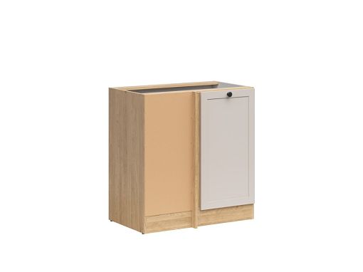 JUNONA RAMKA rohová skříňka 100 cm, levá, dub bernstein/kašmír