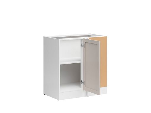 JUNONA RAMKA rohová skříňka 100 cm, pravá, bílá/kašmír