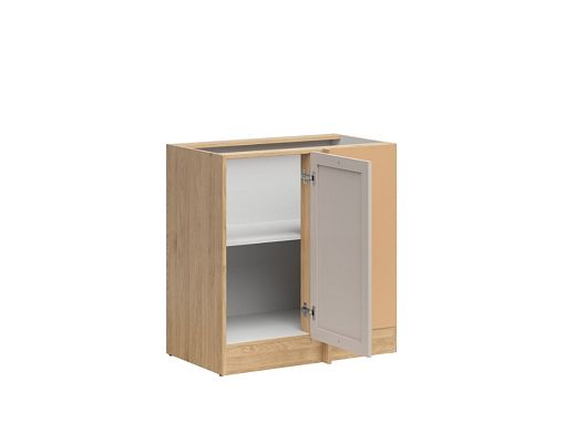JUNONA RAMKA rohová skříňka 100 cm, pravá, dub bernstein/kašmír