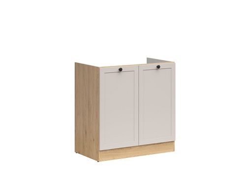JUNONA RAMKA dřezová skříňka 80 cm, dub bernstein/kašmír