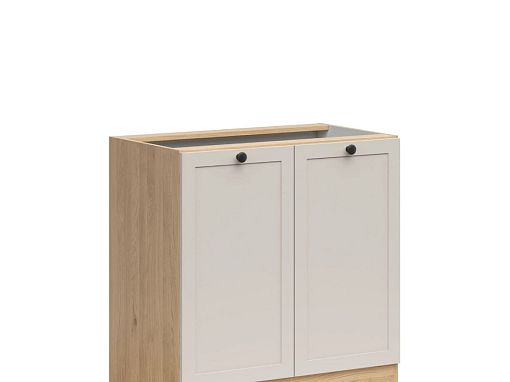 Kuchyňská skříňka Junona Ramka 80 cm, dub bernstein/kašmír