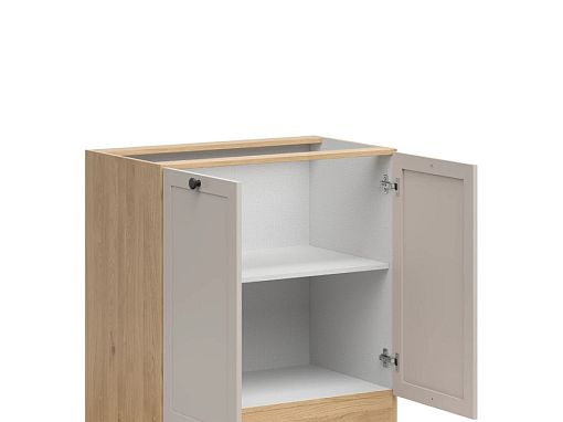 Kuchyňská skříňka Junona Ramka 80 cm, dub bernstein/kašmír