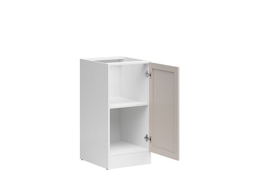 Kuchyňská skříňka Junona Ramka 40 cm, pravá, bílá/kašmír
