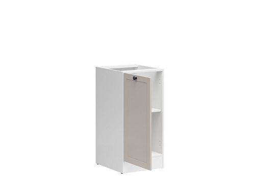 Kuchyňská skříňka Junona Ramka 40 cm, levá, bílá/kašmír