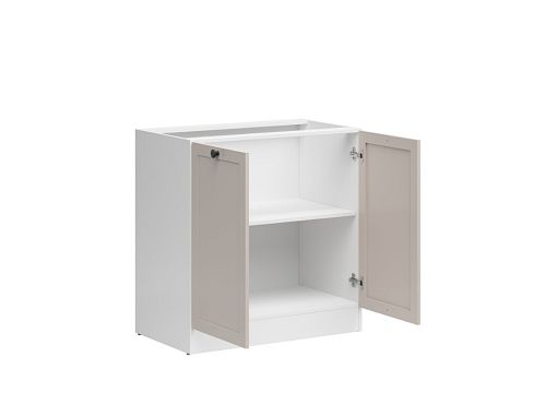 Kuchyňská skříňka Junona Ramka 80 cm, bílá/kašmír